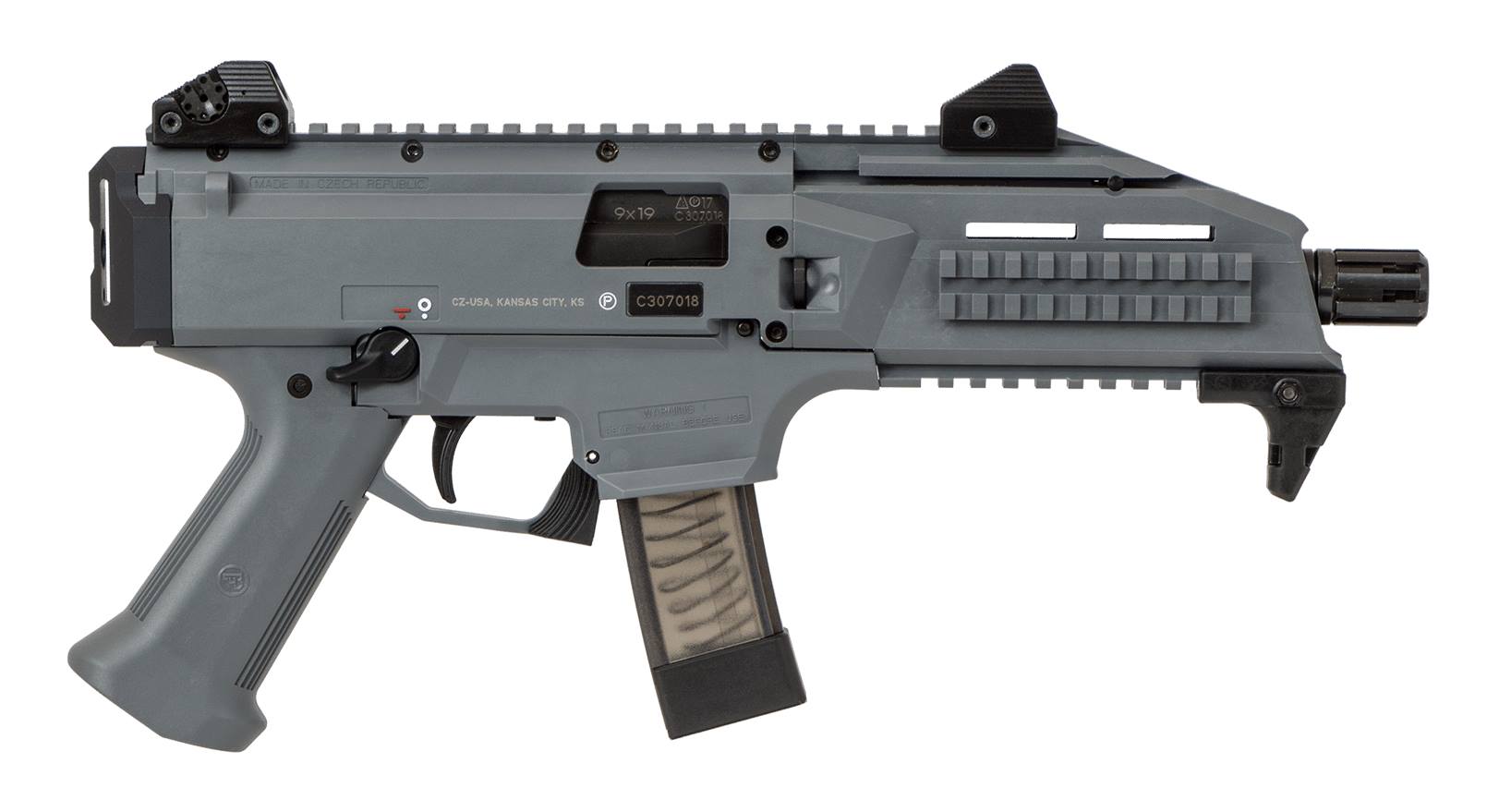 Cz / Cz Usa Scorpion Pistol 9Mm Grey 20+1 Adjustable Sights 20+1 Cz91356