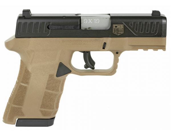 Diamondback Firearms Am2 9Mm Fde Sub Cmpt 15+1 3.5″ Fde Frame/Black Slide Dbam29Fde