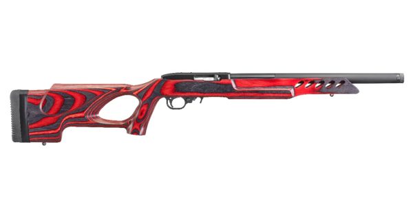 Ruger 10/22 Tgt Lt 22Lr Red/Blk Lam 21185 | T’hole Stk | Threaded Ru21185