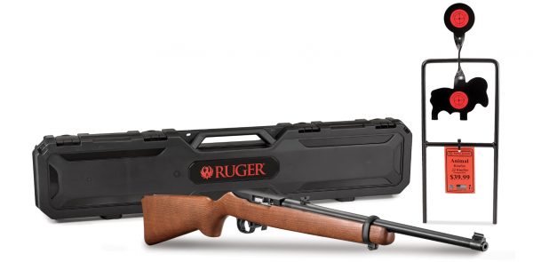 Ruger 10/22 Carbine 22Lr Bl/Wd Pkg 31128|Spinner Target|Hard Case Ru31128