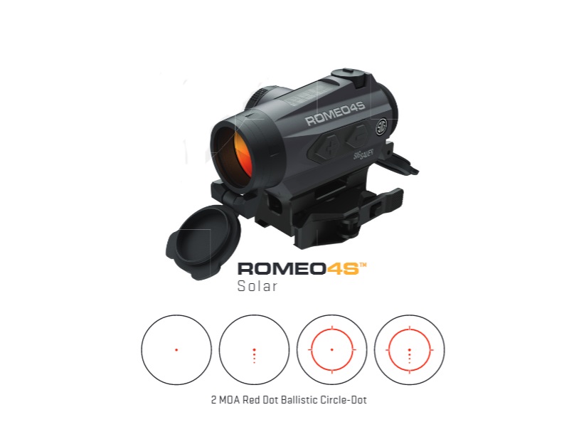 Sig Sauer Romeo4S 1X20 Crcldt Solr Tx/Qr Side Battery|Torx &Amp; Qr Mounts Romeo4S Cd