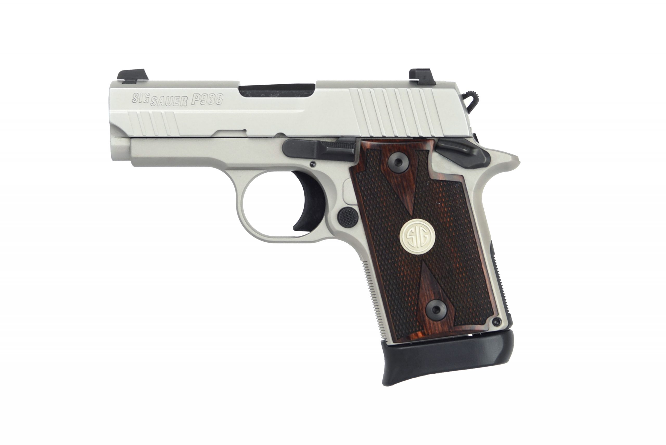 Sig Sauer Inc. P938 Ase 9Mm Ss/Wood +1 Ns 938-9-Ase-Ambi Si9389Aseambi Scaled