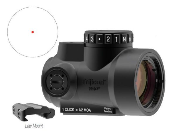 Trijicon Mro 1X25 2.0 Moa Ill Rd Low Mt Mro-C-2200004 Trmroc2200004