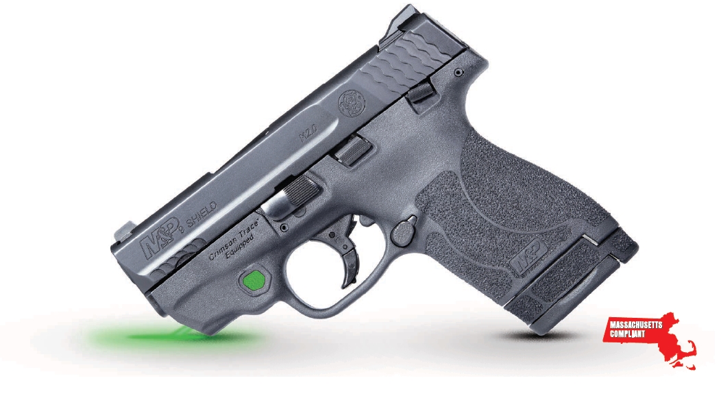 Smith &Amp; Wesson M&Amp;P9 Shield M2.0 9Mm Gn Lsr Ma 12469|Ct Green Lsr|Mass Comply Sm12469