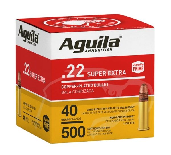 Aguila Super Extra High Velocity Brass .22 Lr 40-Grain 500-Rounds Cpsp Aguila Super Extra High Velocity 1B221115 640420013138