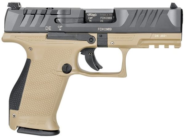 Walther Pdp Compact Tan 9Mm 4&Quot; Barrel 15-Rounds Optics Ready Walther Pdp Compact 2858444 723364227066