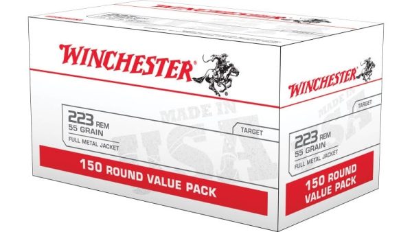 Winchester Brass Ammo .223 Rem 55-Grain 150-Rounds Fmj Value Pack Winchester Usa Usa223L1 020892224988