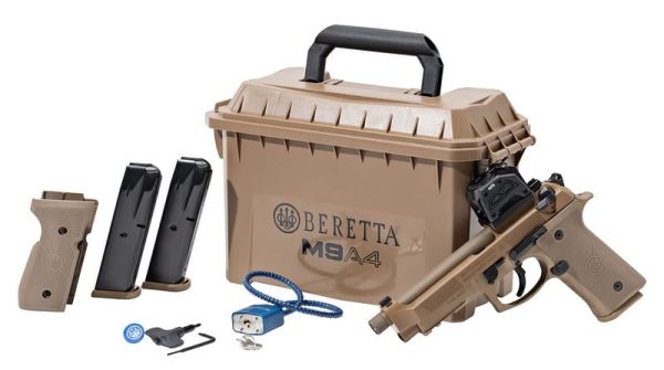 Beretta M9A4 Flat Dark Earth 9Mm 5.2&Quot; Barrel 18-Rounds Optic Bundle Beretta M9A4 3 1 1