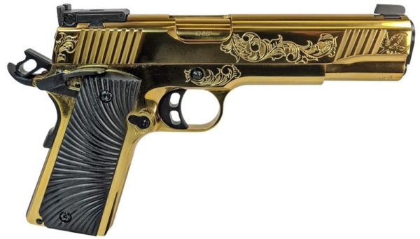 Eaa Corp Mc1911 Deluxe Gold .45 Acp 5&Quot; Barrel 8-Rounds Engraved