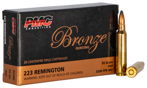 Pmc Ammunition Bronze Brass .223 Rem 55-Grain 20-Rounds Psp Gag 223Sp 0455 0026