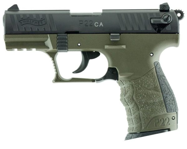 Walther P22 Military Od Green .22 Lr 3.42&Quot; Barrel 10-Rounds Gag Es 0218313 2
