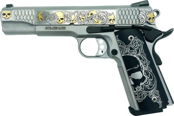 Smith And Wesson 1911 E-Series &Quot;Skulls&Quot; Stainless / Gold .45 Acp 5&Quot; Barrel 8-Rounds Grabagun Exclusive Gag Sw108482 Snake