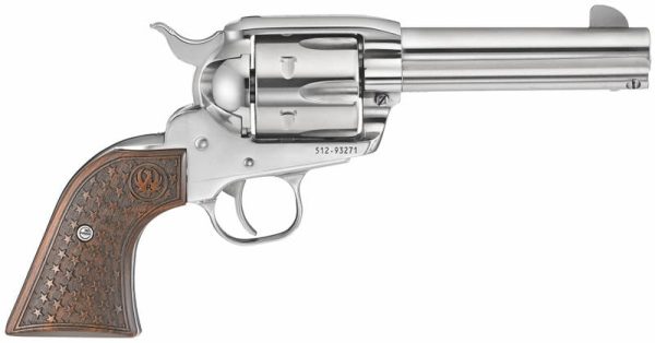 Ruger Vaquero Stainless .45 Colt 4.62&Quot; Barrel 6-Rounds Star Engraved Grips Ruger Vaquero 1 3