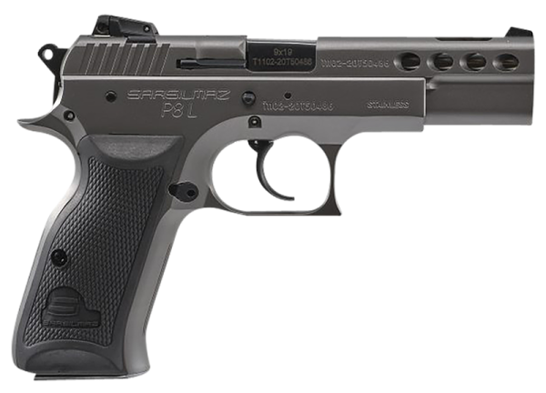 Sar Usa P8L Stainless Steel 9Mm 4.60&Quot; Barrel 17-Rounds Adjustable Sights Sar P8L 1 1