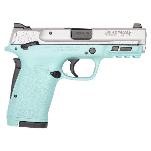 Smith And Wesson M&Amp;P 380 Shield Ez M2.0 Robin'S Egg Blue .380 Acp 3.7&Quot; Barrel 8-Rounds Manual Safety Sw14020 2 Hr