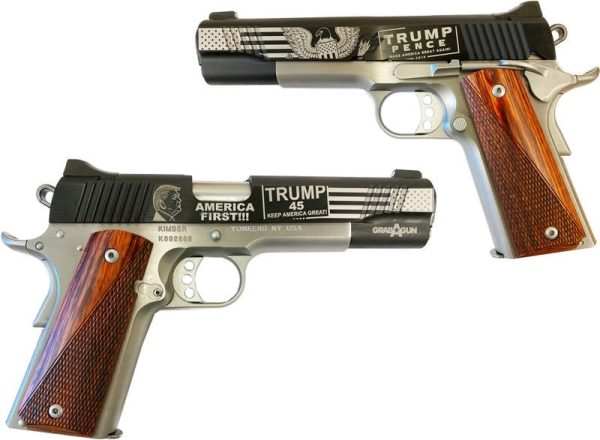 Kimber Custom Ii Two Tone Black/ Stainless 45Acp 5&Quot; Barrel 7-Rounds Trump / Pence Grabagun Exclusive Trump2Tone22