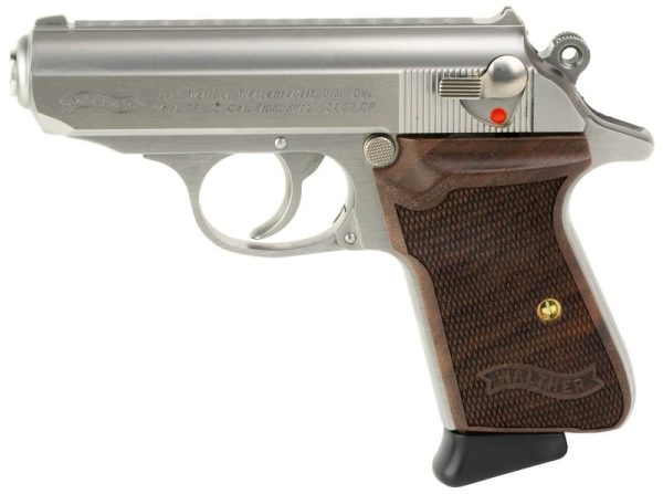 Walther Ppk/S Stainless .380 Acp 3.35&Quot; Barrel 7-Rounds Walnut Grips Walther Ppk S 2 2