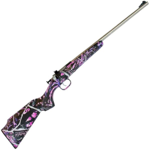 Crickett Synthetic Stock Compact Muddy Girl Camo/Stainless Steel Bolt Action Rifle - 22 Long Rifle - 16.1In Crickett Synthetic Stock Youth Rifle 1477751 1