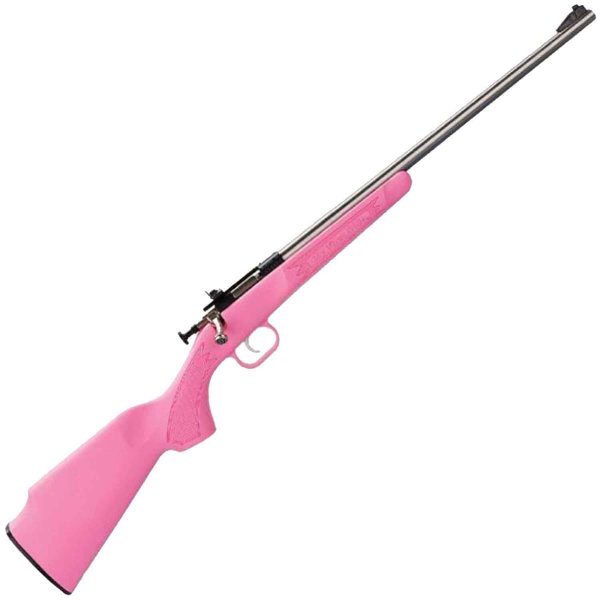 Crickett Synthetic Stock Compact Pink/Stainless Steel Bolt Action Rifle - 22 Long Rifle - 16.1In Crickett Synthetic Stock Youth Rifle 1477756 1