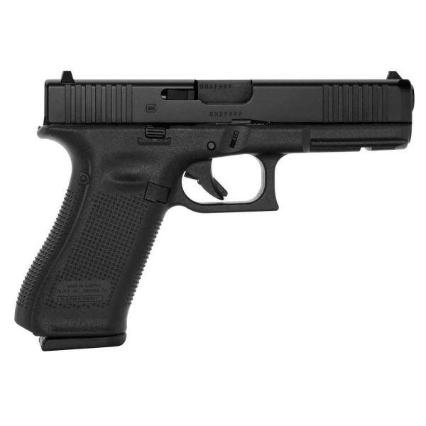 Glock 17 Gen5 Front Serrations 9Mm Luger 4.49In Black Ndlc Pistol - 17+1 Rounds Glock 17 G5 Front Serrations 9Mm Luger 449In Black Ndlc Pistol 171 Rounds 1538557 1