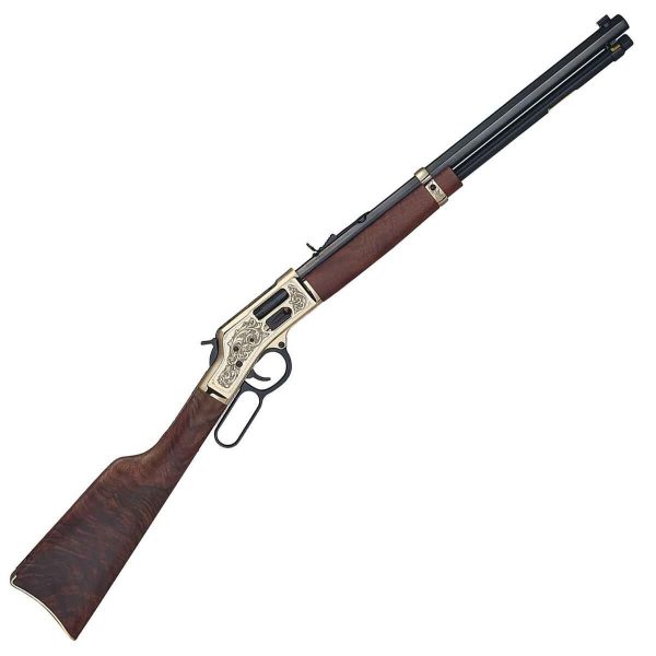 Henry Big Boy Brass Side Gate Deluxe Engraved Edition Polished Hardened Brass Lever Action Rifle - 44 Magnum - 20In Henry Big Boy Brass Side Gate Deluxe Engraved Edition Polished Hardened Brass Lever Action Rifle 44 Magnum 20In 1818632 1