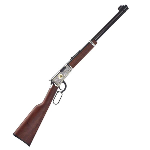 Henry Classic 25Th Anniversary Engraved Nickel-Plated Blued Steel Brown Lever Action Rifle - 22 Long Rifle Henry Classic 25Th Anniversary Engraved Nickel Plated Blued Steel Brown Lever Action Rifle 22 Long Rifle 185In 1776142 1