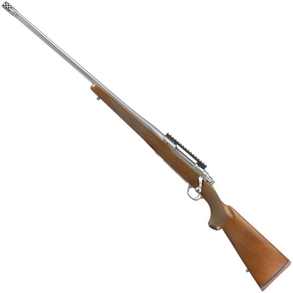 Ruger Hawkeye Hunter Satin Stainless Left Hand Bolt Action Rifle - 300 Winchester Magnum - 24In Ruger Hawkeye Hunter Left Hand Stainlesswalnut Bolt Action Rifle 300 Winchester Magnum 1621674 1